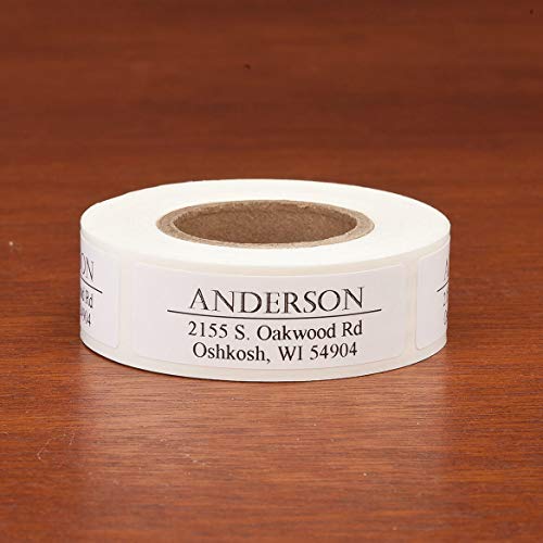 Custom Bold and Centered Address Labels 200, White - color: White