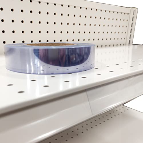 Transparent/Clear Gondola Shelving Vinyl Insert for Ticket Channel 130 FT. x 1.25 in. - Clear - size: 1 Roll