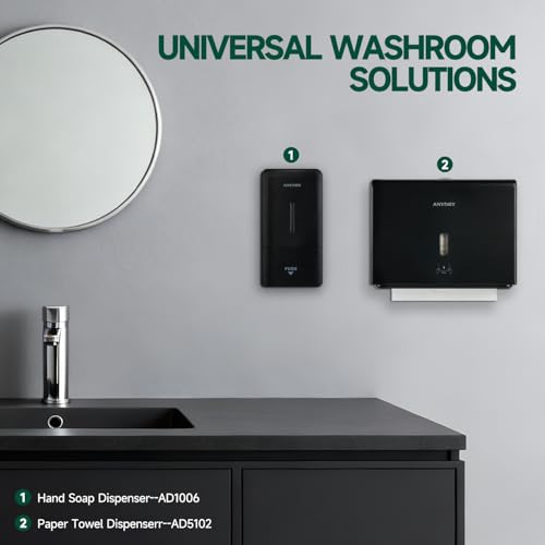 anydry 200-Sheet Paper Towel Dispenser Wall Mount (Folded Size ≤ 10 x 3.1) - color: Classic Black