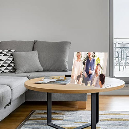 Acrylic Sign Holder 8.5 x 11 Horizontal 6 Pack Slant Back Acrylic Stands for Display Plexiglass Clear Acrylic Display Stands for Ad Frame, Picture Photo Frames, Promotions, Restaurants, Office - size: Horizontal 6 pack 8.5 x 11 inches