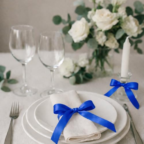 Royal Blue Satin Ribbon Roll 1-1/2 Inch x 36 Yards for Wreaths & DIY Crafts - color: Royal Blue