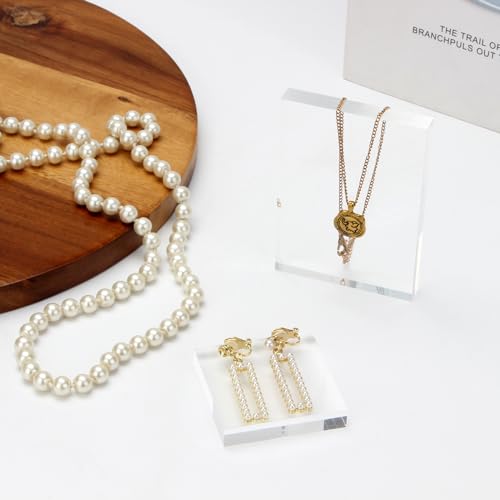 6 Pcs Clear Acrylic Rectangle Blocks for Display