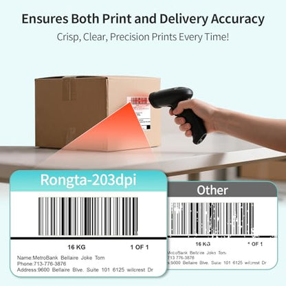 Rongta Thermal Shipping Label Printer, Bluetooth 4x6 Sticker Printer