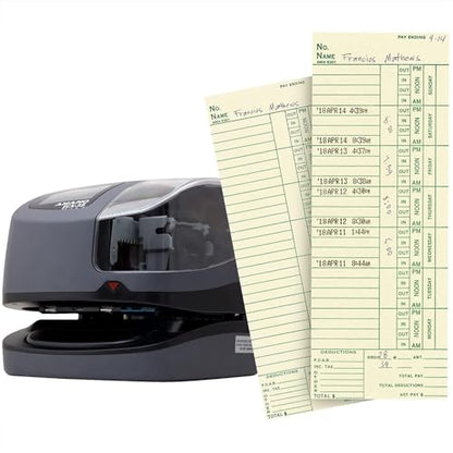 AMANO TCX-35 Time Clock Starter Pack, Includes Card Rack and 100 Time Cards, Electronic Punch Clock for Small Business, Made in USA (Bundle) - style: Starter Pack