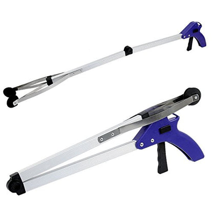 THUSIBER Reacher Grabber 32" Extra Long Folding Reaching Claw Heavy Duty Mobility Aid Arm Extender Gripper Tools for Trash Pick Up Litter Picker Garden Nabber Elderly Arthritis Reach Assist Tool