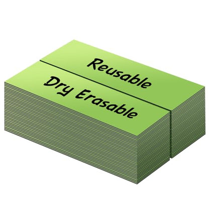 LLPT Dry Erase Magnetic Labels 1" x 3" 50 Packs Green - color: Green, size: 1" x 3"