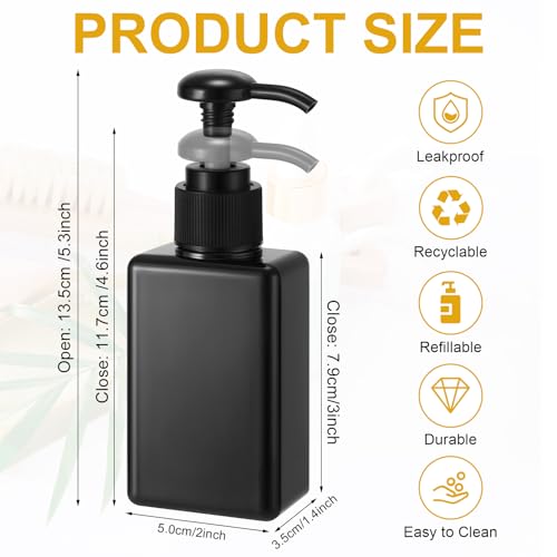 Domensi 24 Pcs 3.4 oz Pump Bottle Mini Travel Bottles, Whole Black - color: Whole Black