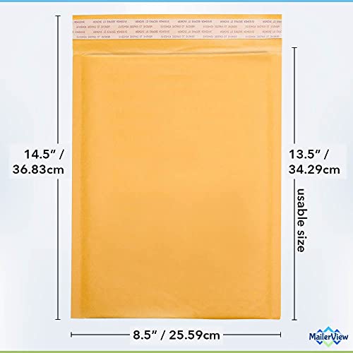 Kraft Bubble Mailers 8.5x14.5, Self Seal Padded Envelopes #3, 100 Pack - size: 8.5"x14.5" / 100 Pack