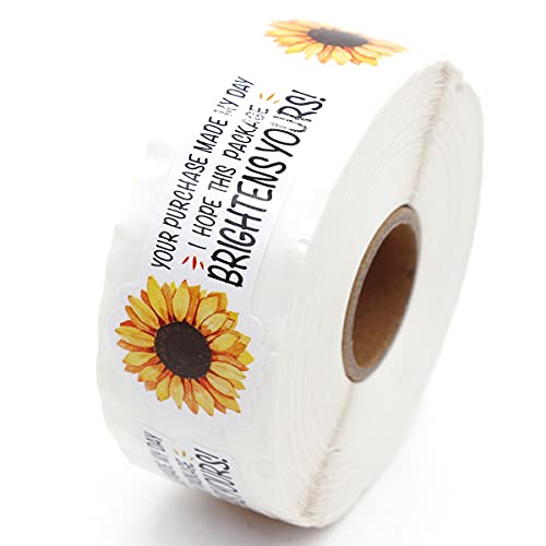 Sunflower Thank You Gift Packaging - Cute Stickers for Small Business - 500 PCS - style: Your Purchase Made My Day 2
