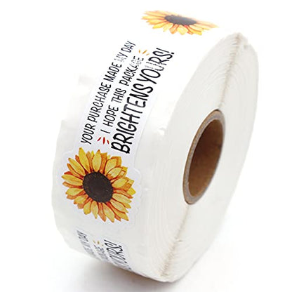 Sunflower Thank You Gift Packaging - Cute Stickers for Small Business - 500 PCS - style: Your Purchase Made My Day 2