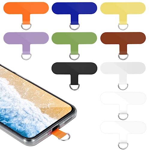 Phone Tether Tab, 10 Pieces Universal Phone Lanyard Patch Without Adhesive,Phone Lanyard Replacement Part for Cell Phone Strap(Color) - color: Multi-Colored