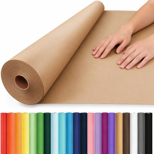 Vanhench Brown Paper Roll, 36" x 2520" (210') - color: Brown, size: 36" Width X 210' Length
