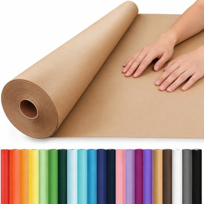 Vanhench Brown Paper Roll, 36" x 2520" (210') - color: Brown, size: 36" Width X 210' Length