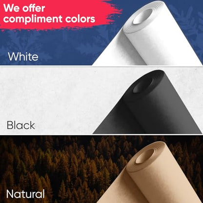 18" x 1200" (100 ft) Black Kraft Paper (Case of 16 Rolls), Made in USA - color: Black, style: Bulk Case - 1 Color