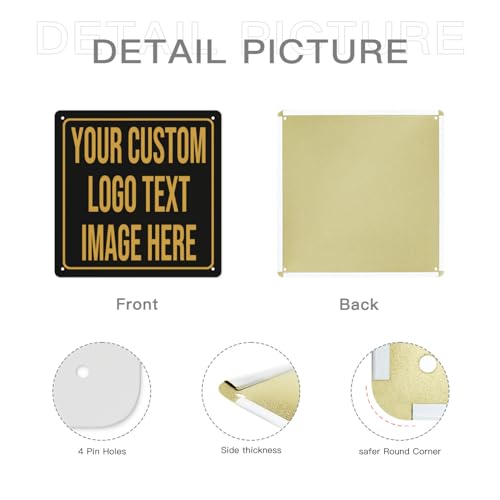 Custom Metal Signs - Personalized Signs for Office, Home, Bar - Indoor/Outdoor Use - 12"x12" - size: 12"x12"