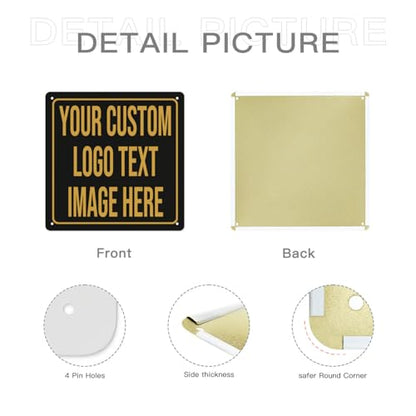 Custom Metal Signs - Personalized Signs for Office, Home, Bar - Indoor/Outdoor Use - 12"x12" - size: 12"x12"