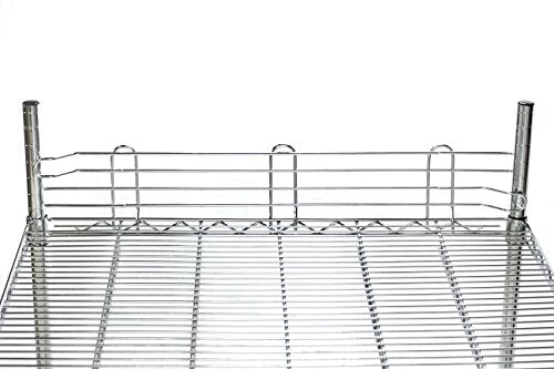Shelving Inc. 8" w Chrome-Plated Steel Ledge for Wire Shelving, 4 Count - size: 8"l x 5"h