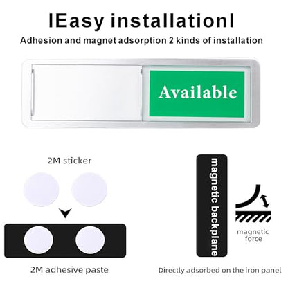 In Use or Available Door Sign for Home Office Restroom Conference Hospital - color: Silver in Use Available