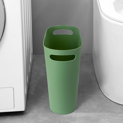 rejomiik Small Bathroom Trash Can, 3.5 Gallon Slim Garbage Can, Green - color: Green, size: 1 pack