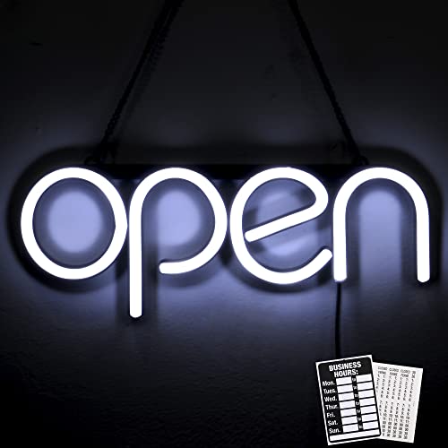 LOSTRONAUT LED Neon Open Sign Ultra Bright White Business Window Light