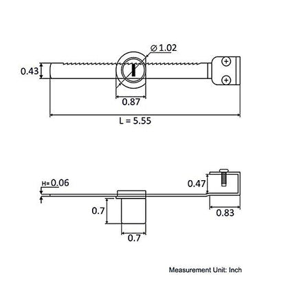 WOOCH Sliding Glass Door Ratchet Lock with Chrome Finish, Keyed Alike Showcase Display - 4 Pack - size: 5-1/2 Inches - 2Pack (Pack of 2)