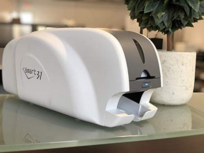 IDP SMART-31 Series ID Card Duplex Printer Bundle with USB Camera, Software & Guides - 200-Print YMCKOK Color Ribbon, 100 PVC Plastic Cards & IDP EasyCapture Photo Capture Tool Free Trial! - style: SMART-31D Duplex Printer Kit + USB Camera