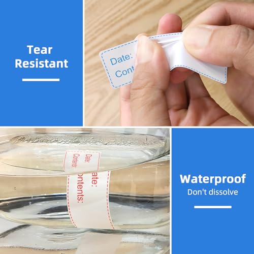 1"x3" Freezer Labels, 175/Roll, Write-On for Kitchen, Containers - color: 2-colors