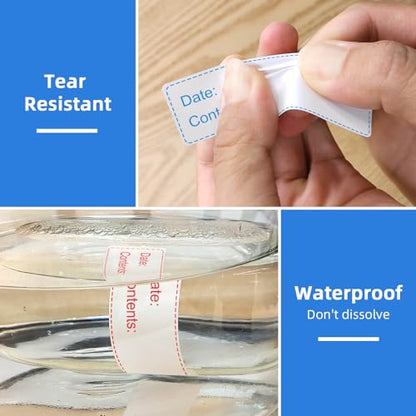 1"x3" Freezer Labels, 175/Roll, Write-On for Kitchen, Containers - color: 2-colors