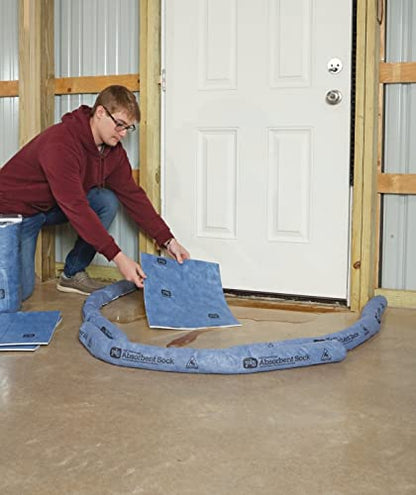 PIG Water Absorbing Kit - Absorbs Up to 16 Gallons per kit - Blue and Gray - PM50501 - size: 16-Gallon Absorbency