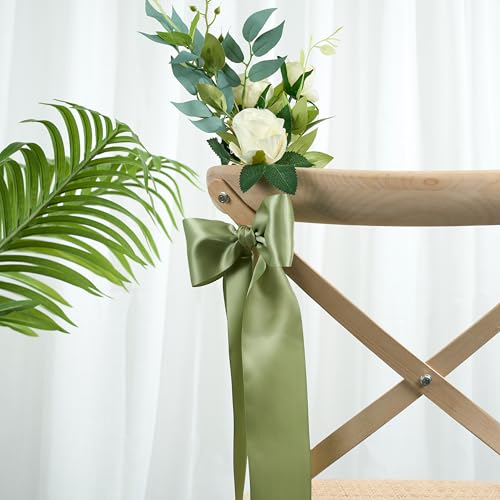 Sage Green Double-Faced Satin Ribbon, 3 Inch x 10 Yards - color: Sage 01