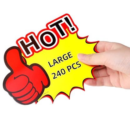 Covzoe 240 Pieces Large Burst Sign Cards, 7 x 5.5 Inch