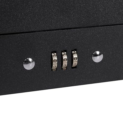 BARSKA 12-Inch Cash Box and 6 Compartment Tray with 4 Bill Holder , Black, Medium - size: 12 Inch, style: Combo Lock Bill Holder