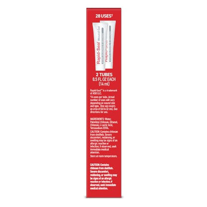 Rapid-Seal Hemostatic Wound Gel, 2 Tube, Stops Bleeding in Seconds - size: 2 Tubes (0.5 Fl Oz Each)