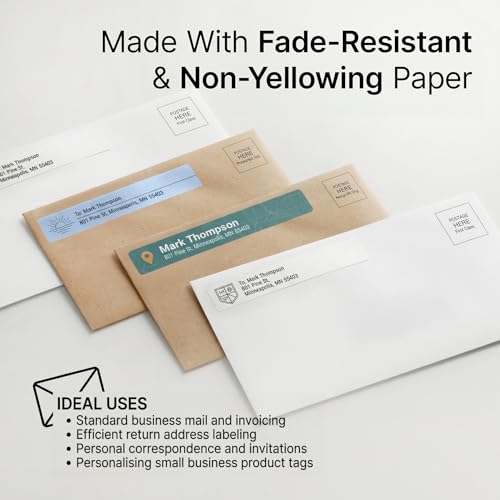 3 7/16" X 2/3" Matte White Printable Labels (30 Sheets, 900 Stickers) File - size: 3-7/16" X 2/3"