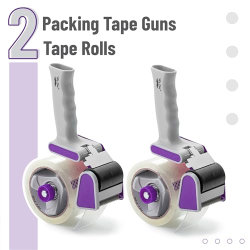 Mr. Pen- Heavy Duty Packing Tape Dispenser Gun, 2 Inch - color: Purple, size: 2 Pack