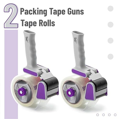 Mr. Pen- Heavy Duty Packing Tape Dispenser Gun, 2 Inch - color: Purple, size: 2 Pack