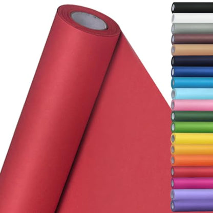 SMART&CASUAL 15" x 450" (37.5') Kraft Paper Roll for Art Craft Supplies Gift Wrapping Moving Packing Painting Drawing Paint Easel Poster Chart Paper (Red, 15" W x 450" L (37.5')) - color: Red, size: 15"W x 450"L ( 37.5' )