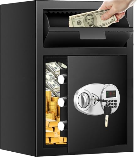 2.8 Cuft Home Safe with Drop Slot, Anti-Theft Cash Drop Safe for Business - size: 2.8 CUFT
