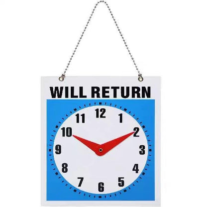 PVC Business Hours Sign, Square Shape, Rest Sign, Time Indicator Plate