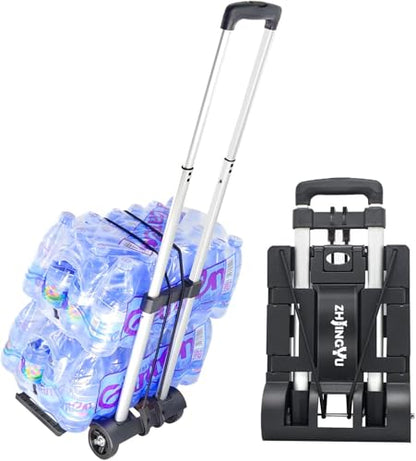 Folding Hand Truck Aluminum Trolley,Small Dolly, Foldable Hand Cart, - color: 2 Wheel Aluminium