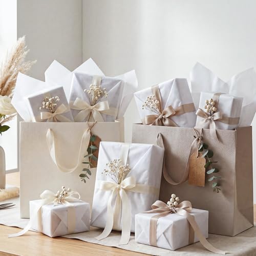 woric 160 Sheets White Tissue Paper Bulk 14 X 20 Inches - color: White