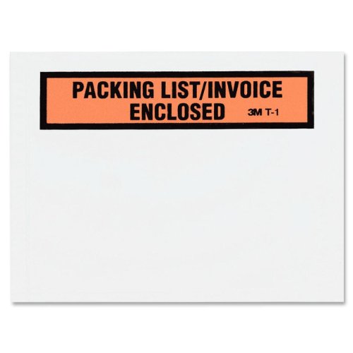 3M Top Print Packing List Envelope PLE-T1, 4-1/2 in x 5-1/2 in