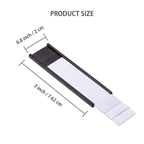 Magnetic Label Holders with Magnets, Data Card Holders with Clear Plastic Protectors, Set of 30 (0.8 x 3 Inch) - size: 0.8 x 3 Inch