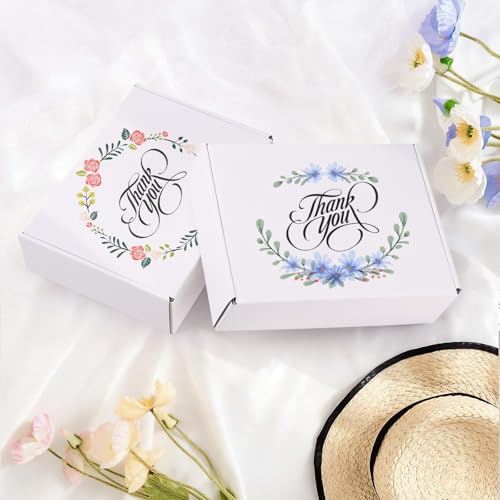 11x8x2 Inches Shipping Boxes Set of 25, White Corrugated Cardboard Boxes, Mailer Boxes for Small Business - size: 11x8x2 Inch