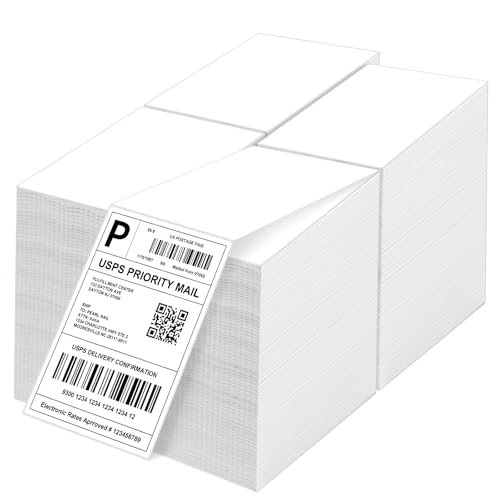 4x6 Thermal Labels - All-Purpose Label Stickers, White, Shipping Stickers for Thermal Printers (4000 Labels) - size: 4000 Labels