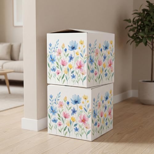 Hoikwo 15 Packs 9x9x9 Large Thin White Shipping Boxes - color: White, size: 9x9x9-15 Boxes