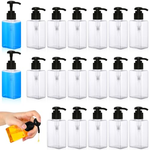 Domensi 24 Pcs 3.4 oz Pump Bottle Mini Travel Bottles, Black - color: Black