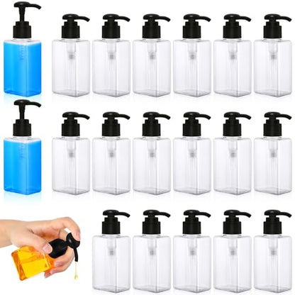 Domensi 24 Pcs 3.4 oz Pump Bottle Mini Travel Bottles, Black - color: Black