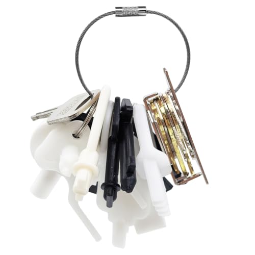 22 Pcs Dispenser Key Set, Compatible with Bobrick, Bradley, Kimberly Clark, Tork, Georgia Pacific, San Jamar, Cat 74, E114 and More, Replacement Key for Most Paper Towel, Toilet Paper, Soap Dispensers