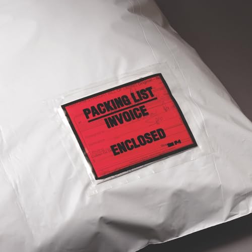 3M Full-Print Packing List Envelope, 4-1/2 in. x 5-1/2 in. (Orange) / 100 envelopes